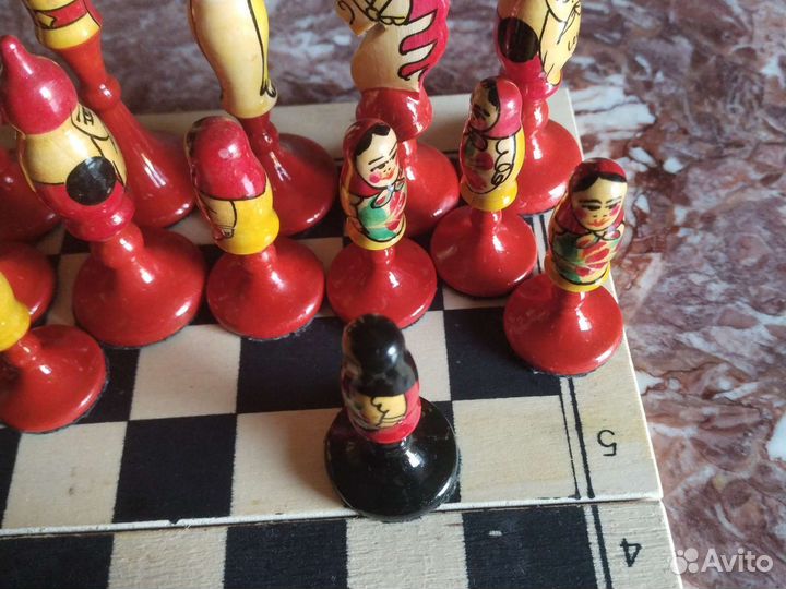 Шахматы коллекционные Хохлома СССР