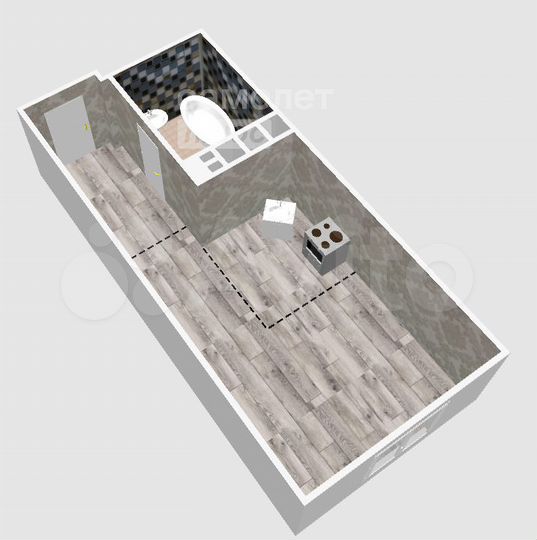 Квартира-студия, 22,8 м², 11/25 эт.