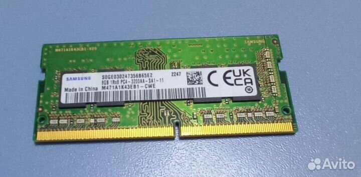Оперативная память 8gb samsung ddr4 3200 sodimm