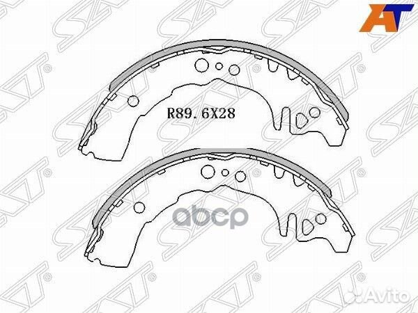 Колодки тормозные барабанные зад toyota vitz/PL