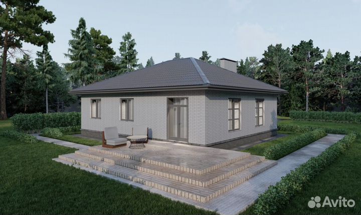 Готовый проект одноэтажного дома