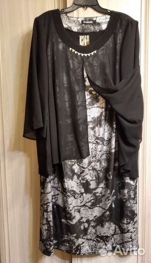 Нарядное платье с накидкой из шифона