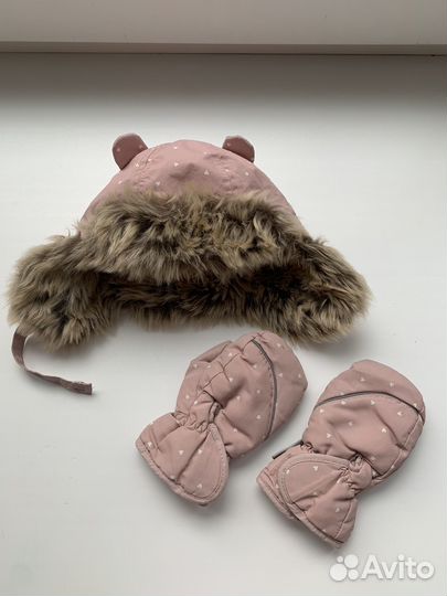 Комплект шапка и варежки HM 86