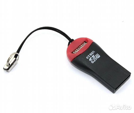 USB Картридер MicroSD (со шнурком) USB 2.0