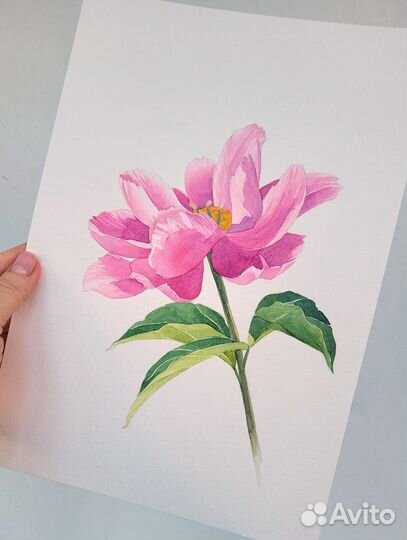 Цветы Акварель 20 х 30 см