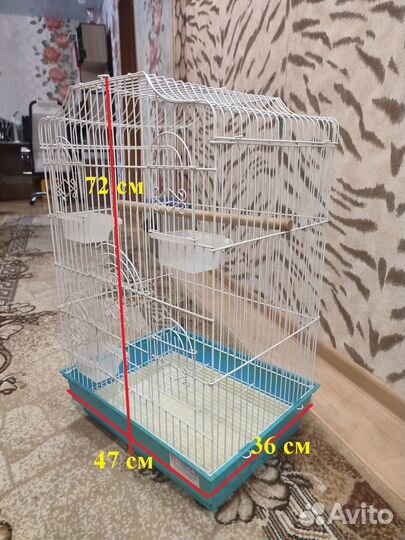 Клетка для птиц 47х36х72см