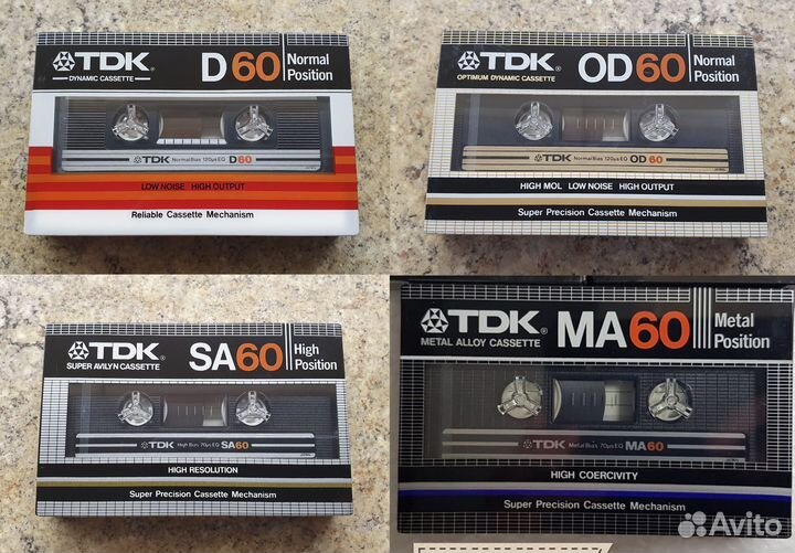 Аудиокассета TDK D, OD, SA, MA