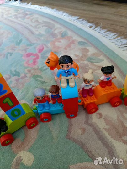 Lego duplo поезд с животными