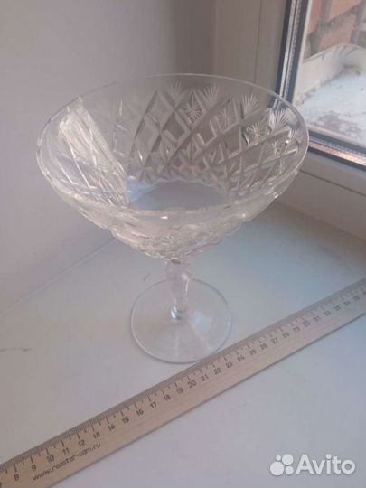 Хрусталь ваза на ножке