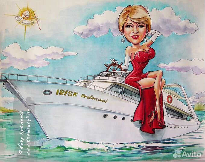 Шарж на заказ. Доставка по Москве