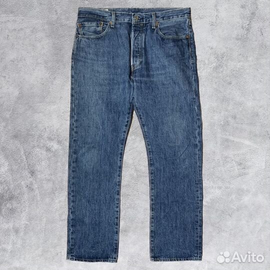 Оригинал Levis 501 Premium Джинсы Кожаный Патч