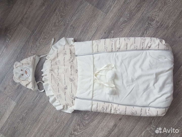 Конверт на выписку демисезонный с шапочкой