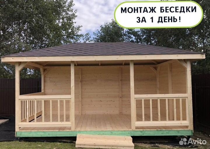 Деревянные беседки для дачи