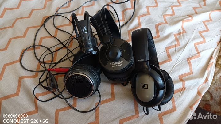 Наушники рабочие с физ поломками