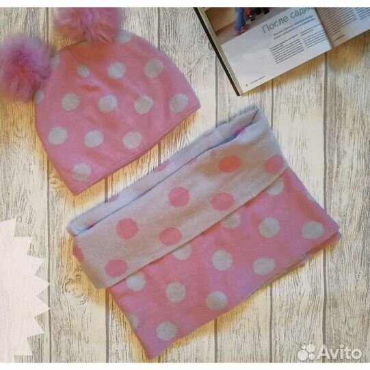 Зимняч шапка и снуд комплект