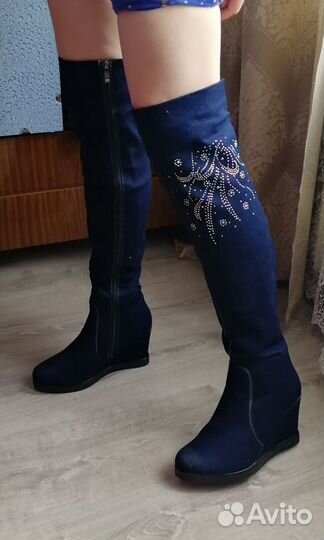 Ботфорты зимние, осень-весна ботинки, летняя обувь