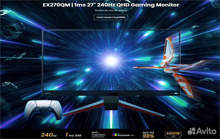 BenQ mobiuz EX270QM 27 2K/4K, 240hz,120hz IPS10bit