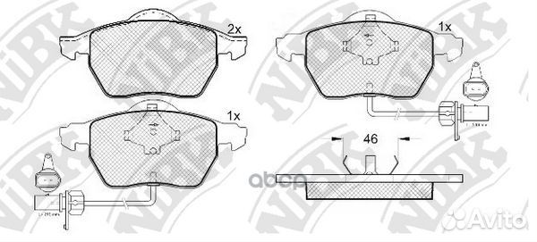 Колодки тормозные opel astra G/zafira/saab 9-3/9-5
