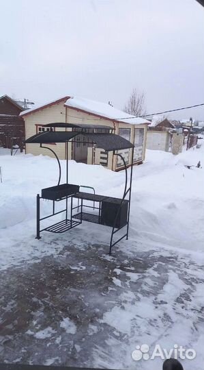 Мангал с крышей