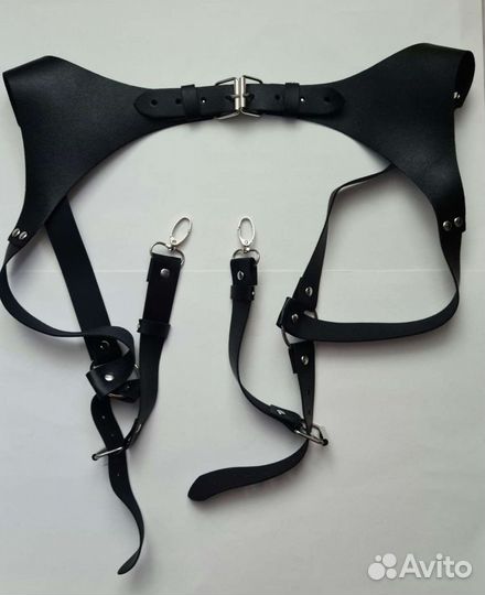 Новые подтяжки-портупея мужские кожаные