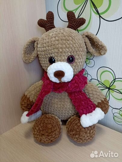 Игрушки вязаные, гном, олень и мн. др