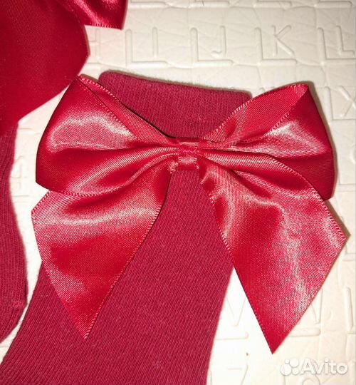 Гольфы (носки) детские с бантиком 16-19 размер