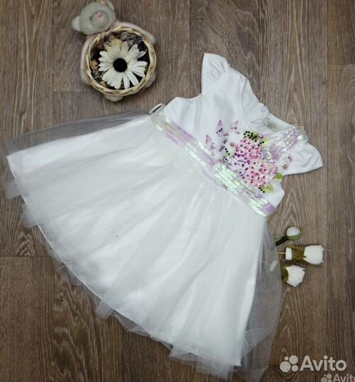 Детское нарядное платье 86 92 новое Турция