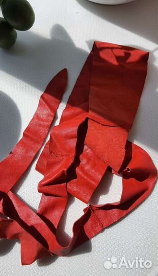 Длинный мягкий пояс из кожи