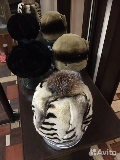 Берет и шапки натуральный кролик