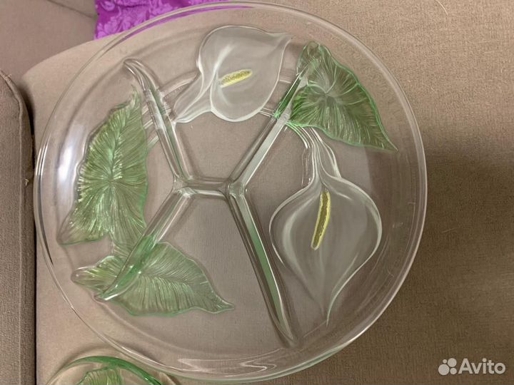 Набор подносов из стекла СССР