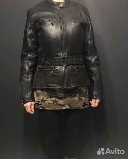 Куртка кожаная Мотокуртка женская highway 1
