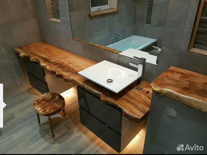 Столешница в ванную под накладную раковину