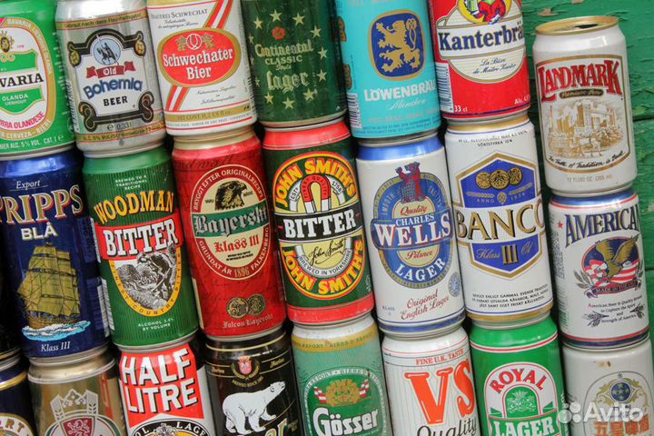 Банки пивные жестяные - 1990-е годы - из-под пива