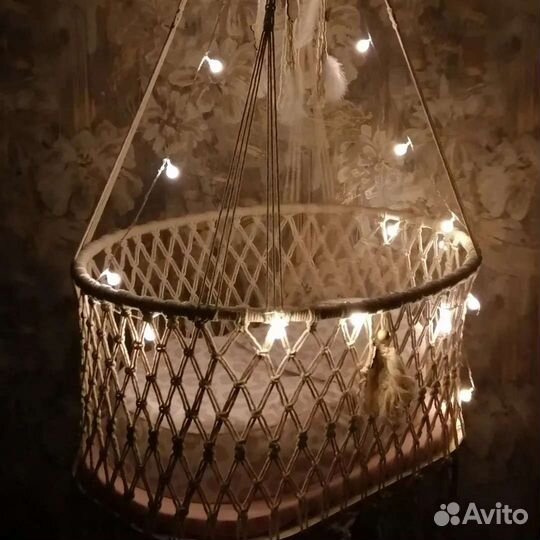 Люлька колыбель для новорожденных кроватка подвесн