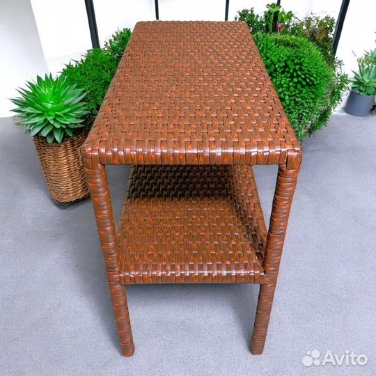 Обувница из искусственного ротанга