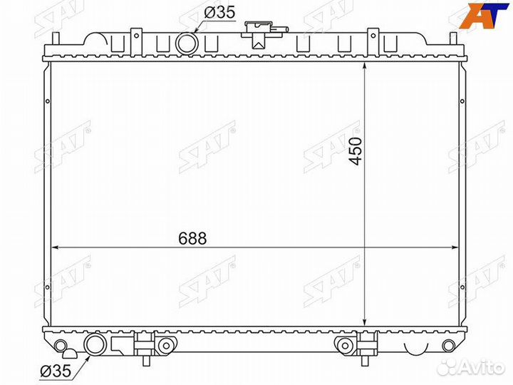 Радиатор Nissan Serena 99-05 Bassara 99-03 Presage 98-03