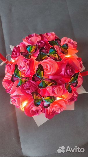 Букет из атласных лент