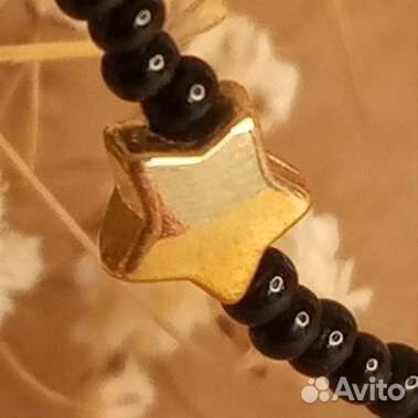 Чокер из бисера со звездой (ожерелье из бисера)