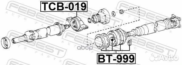 BT-999 муфта кардана рем.к-т Lexus RX300/330/3