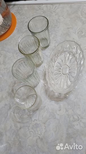 Салатница и 4 стакана
