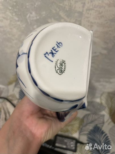 Гжель Шкатулка часы солонка