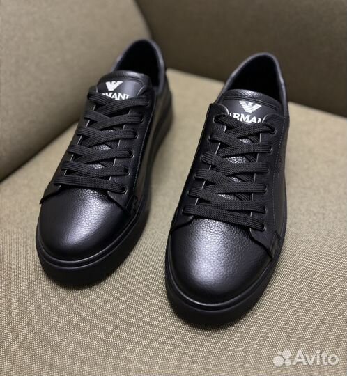 Кеды emporio armani кожаные