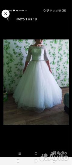 Свадебное платье 48 50 бу