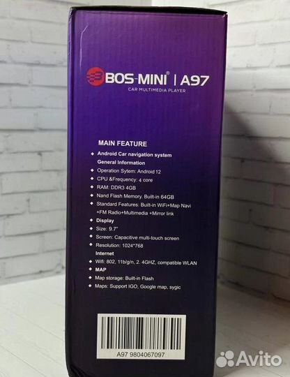 Магнитола Bos Mini A97 2 din 4/64 gb