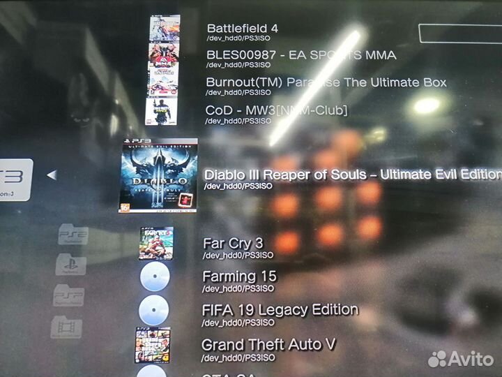 PS3 320GB (30игр ps3+30игр ps1)