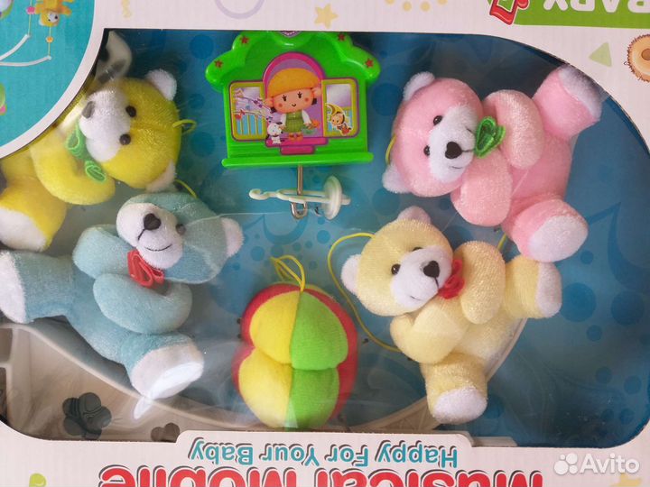 Мобиль механический на кроватку новый