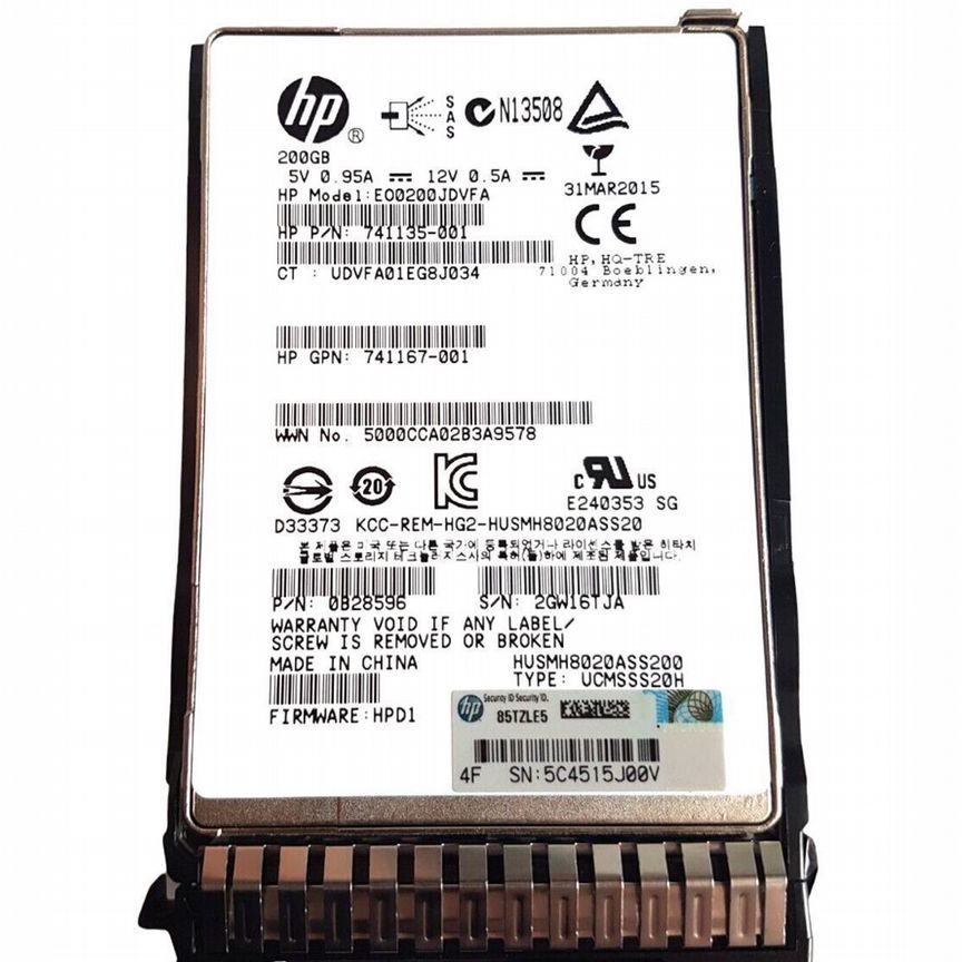 [EO0200JDVFA] Жесткий Диск Hp 200gb Sas 2.5" Ssd Eo0200jdvfa