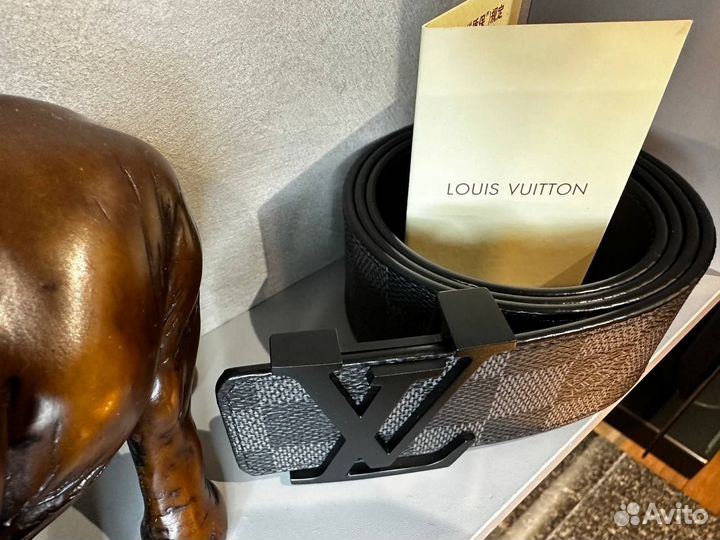 Ремень Louis Vuitton Initials Damier Graphite