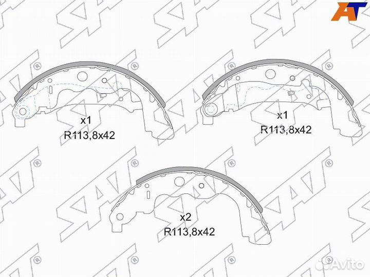 Колодки тормозные барабанные зад renault duster/ka