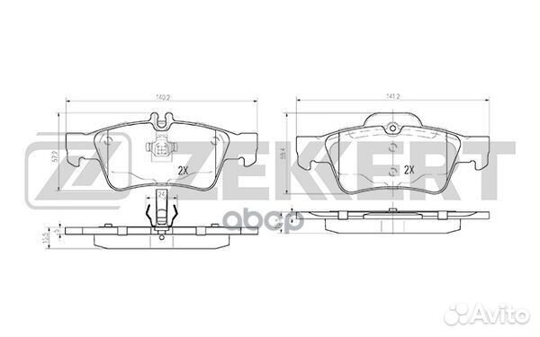 Колодки торм. диск. задн. MB C-Class (S203) 04